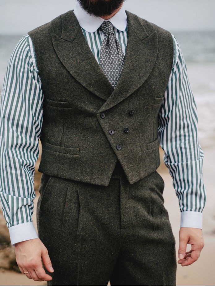 Gilet de costume vert loden Kildare