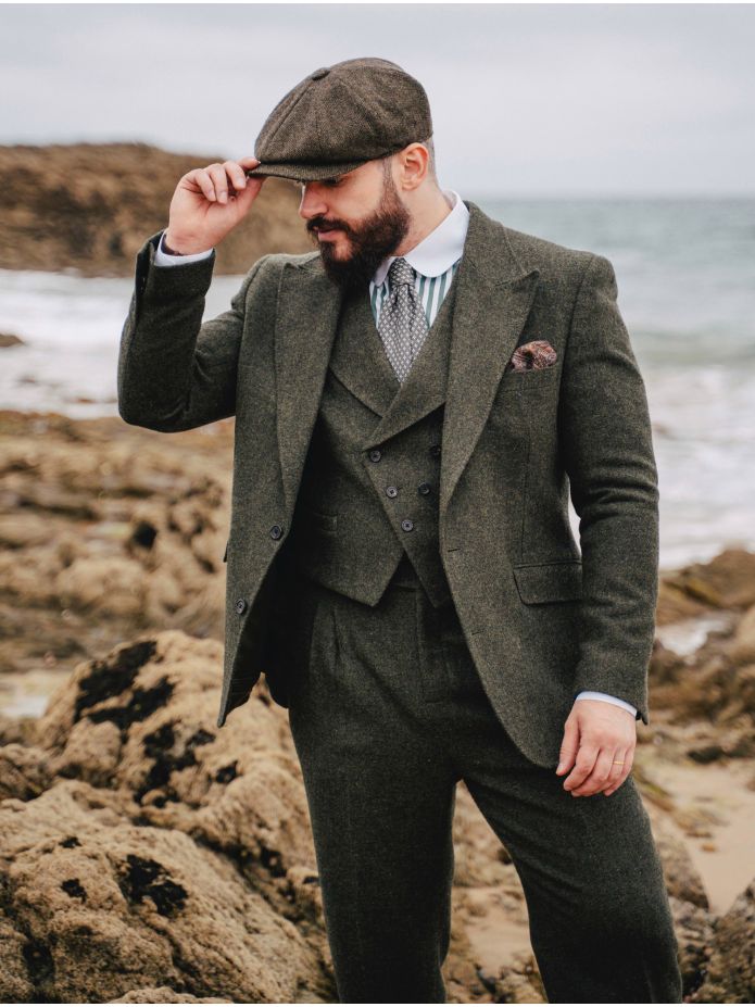 Gilet de costume vert loden Kildare
