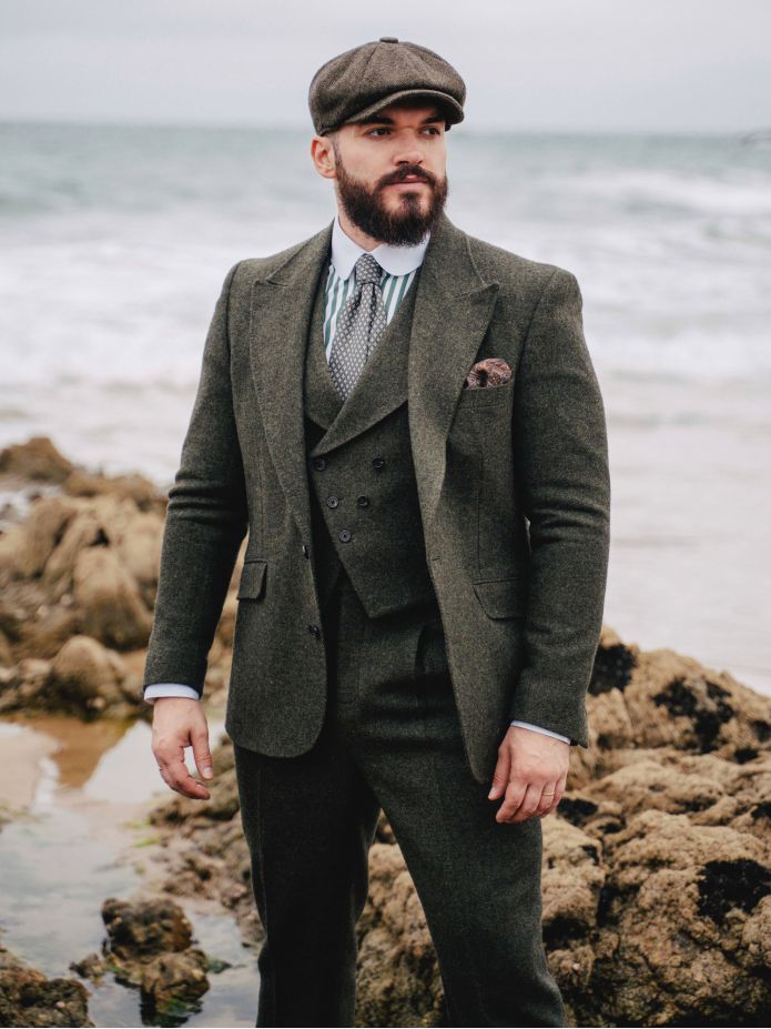 Gilet de costume vert loden Kildare