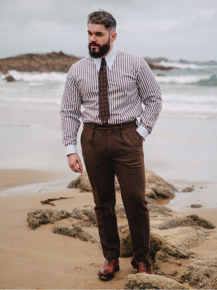 Pantaloni da abito marroni Braemer