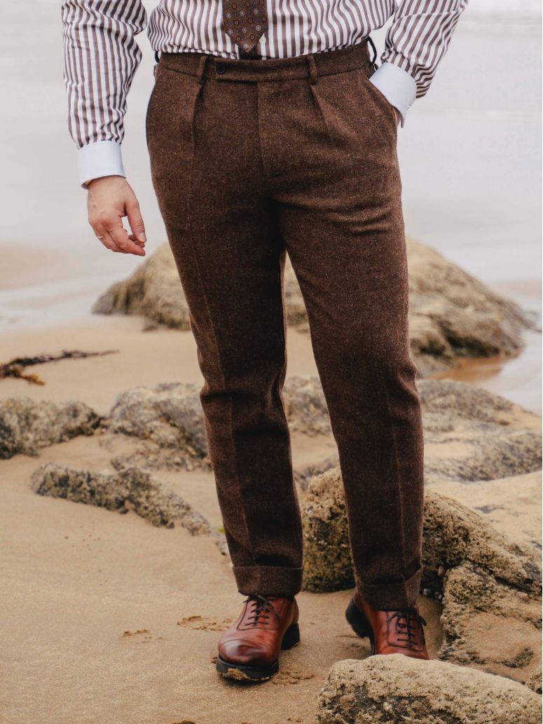 Pantaloni da abito marroni Braemer