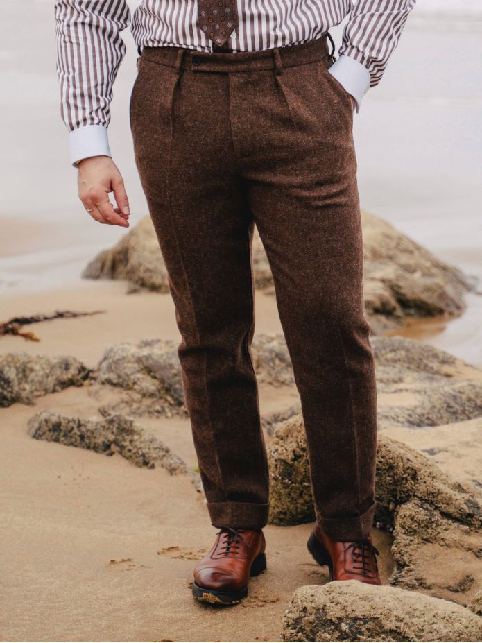 Pantaloni da abito marroni Braemer