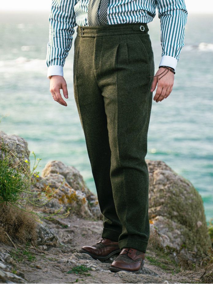 Pantaloni da abito verde loden Kildare