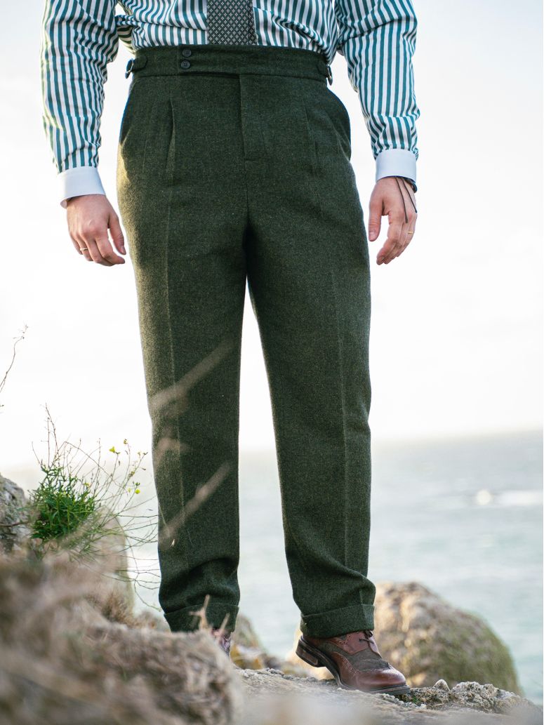 Pantaloni da abito verde loden Kildare