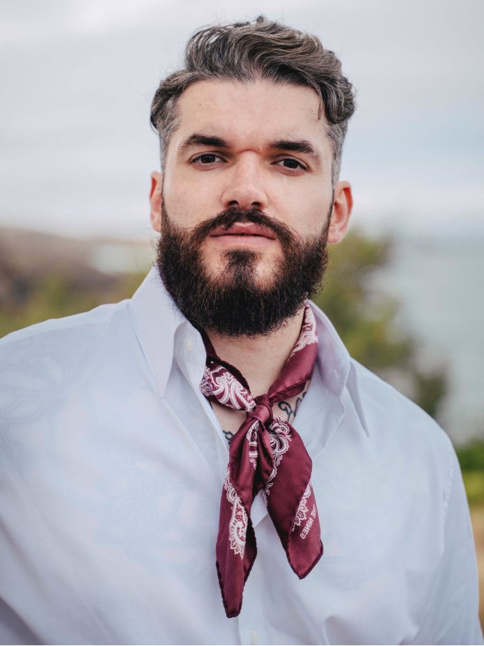 Bandana bordeaux con motivo paisley LISBURN