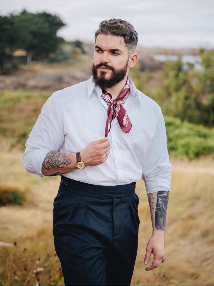 Bandana bordeaux con motivo paisley LISBURN