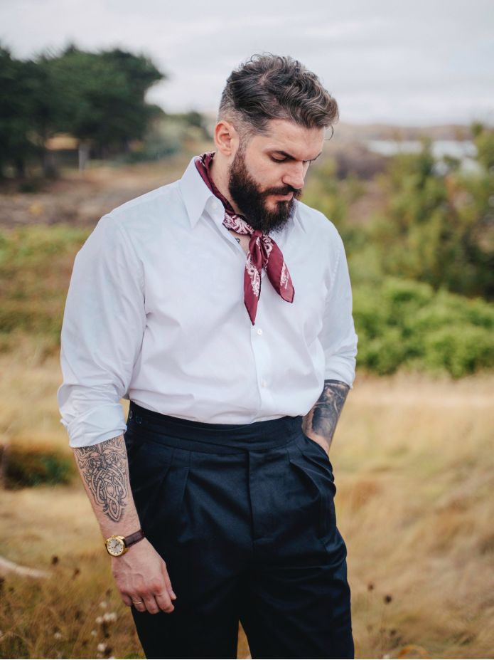 Bandana bordeaux con motivo paisley LISBURN