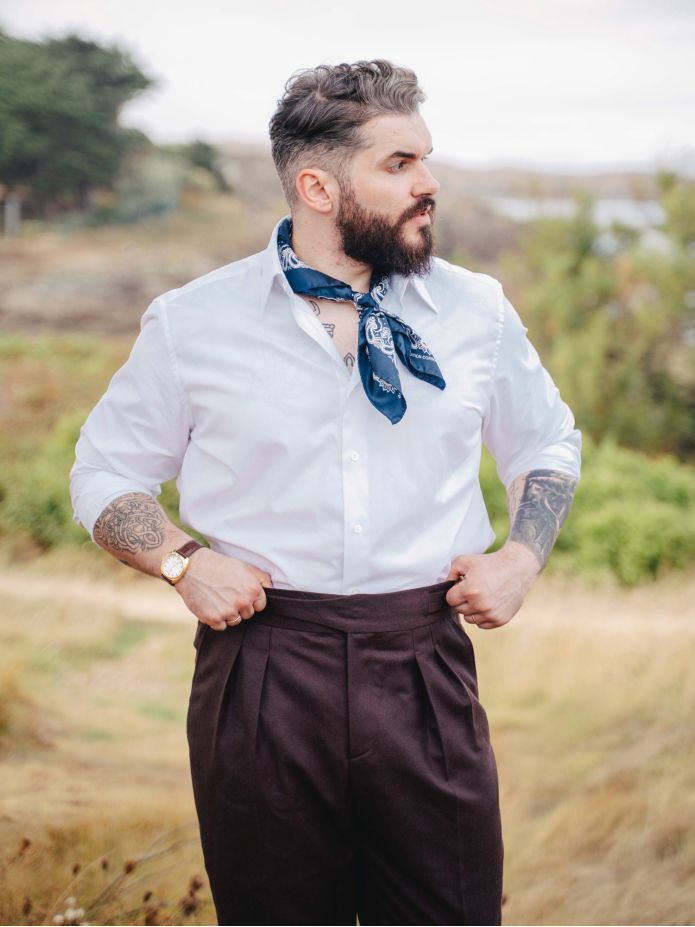 Bandana blu navy con motivo paisley LISBURN