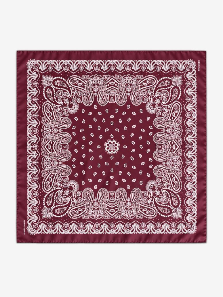 Bandana bordeaux con motivo paisley LISBURN