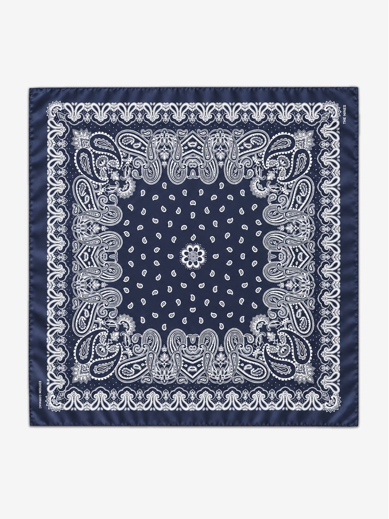 Bandana blu navy con motivo paisley LISBURN