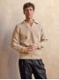 Maglione beige con colletto polo Finn