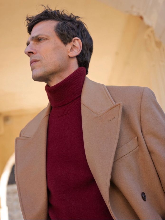 Maglione dolcevita bordeaux Grant