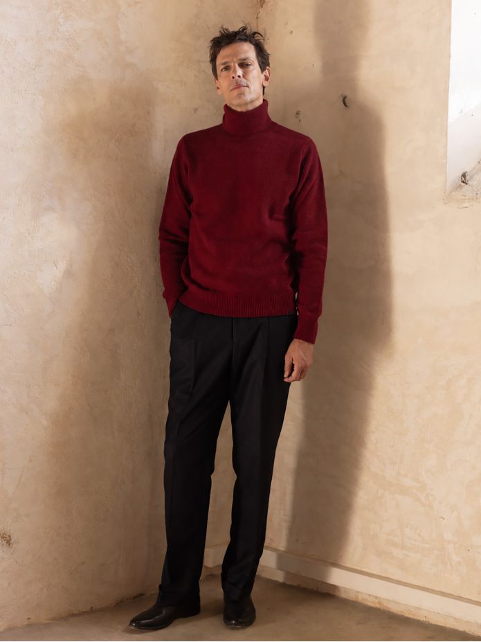 Maglione dolcevita bordeaux Grant