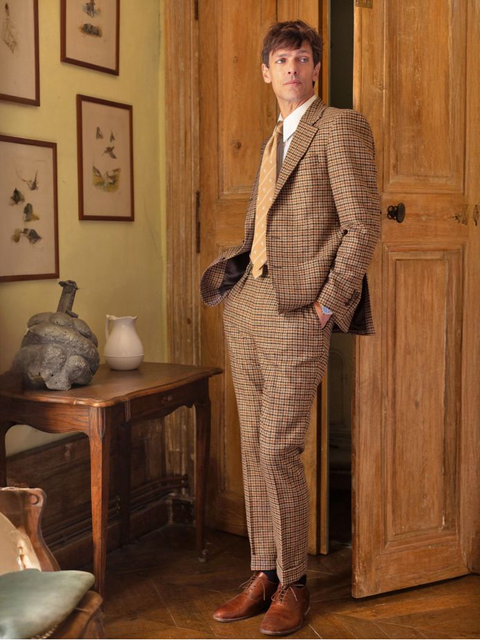 Pantaloni da completo marroni Ross