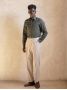 Pantaloni in flanella beige a vita alta Faro