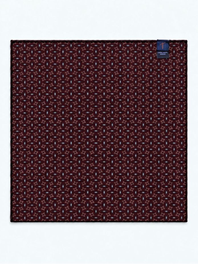Pochette da taschino bordeaux a fantasia