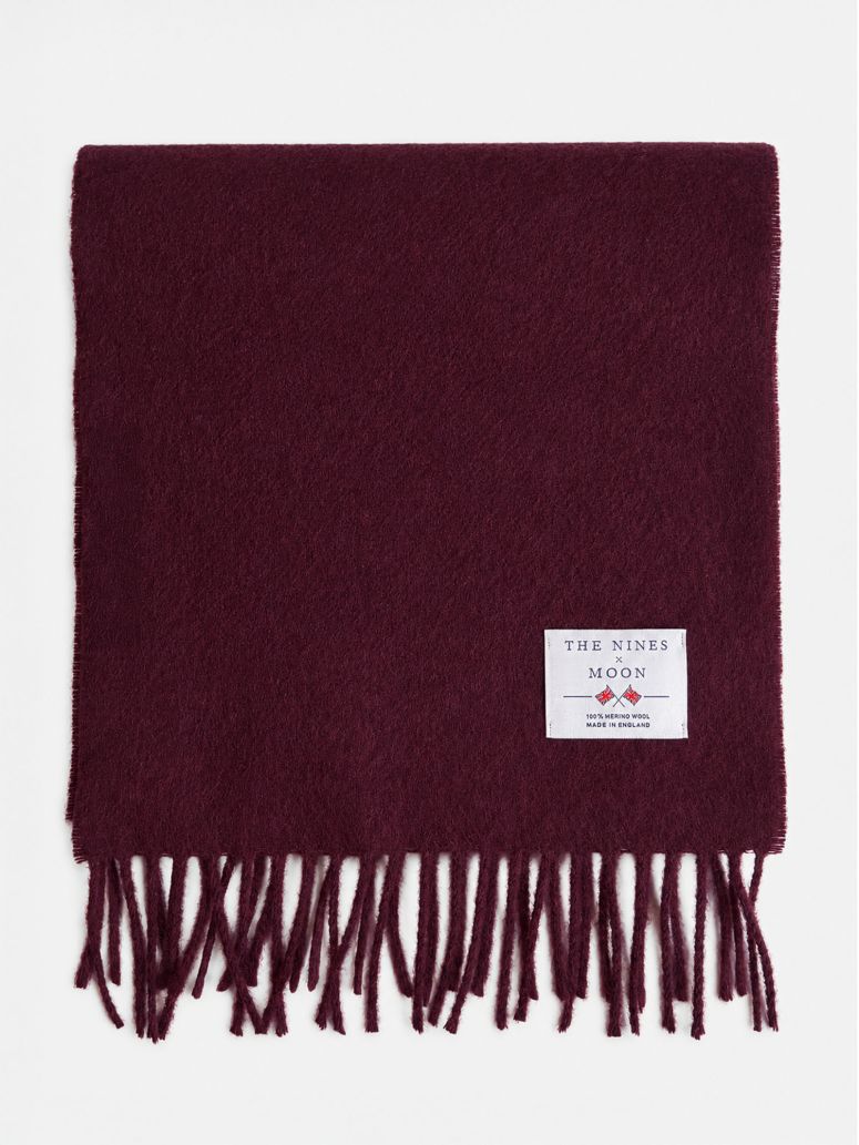 Sciarpa di lana bordeaux The Nines x Moon