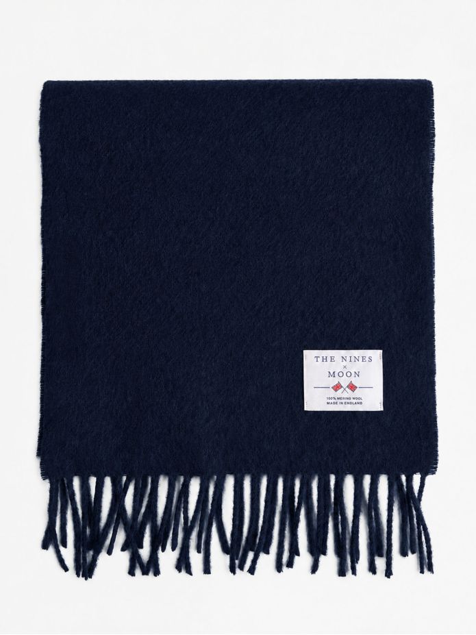 Sciarpa di lana blu navy - The Nines x Moon