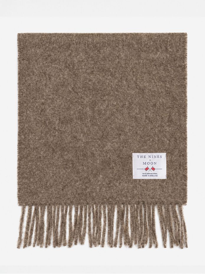 Sciarpa di lana color tortora - The Nines x Moon