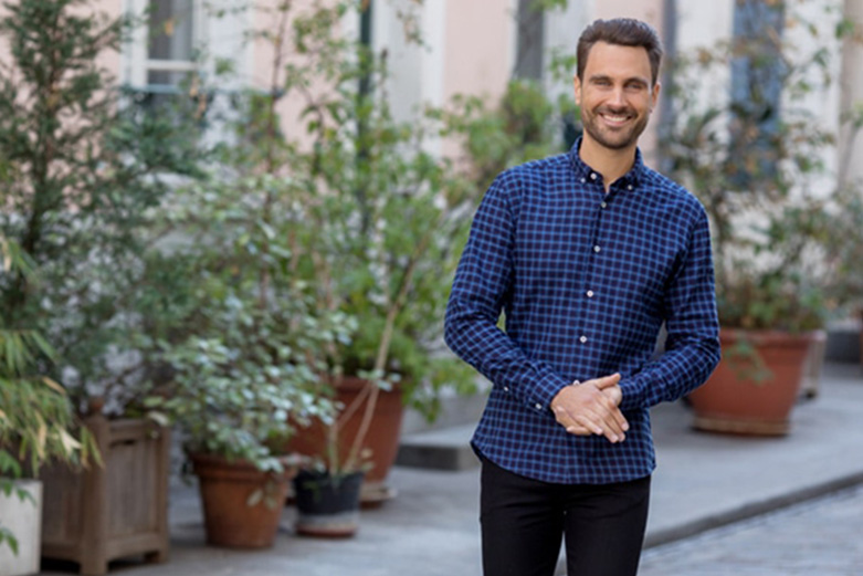 Camicia motivo uomo tartan